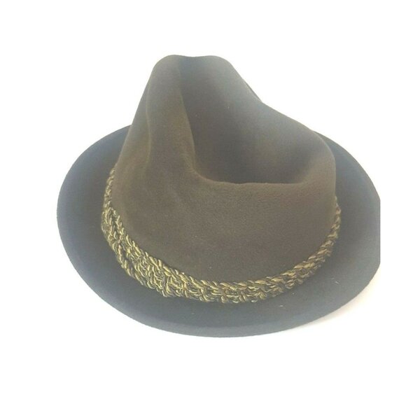 Vintage Lee Ambassador Lee Fur Felt Hat Beaver Finish Dark Green Size 7 - Picture 5 of 12